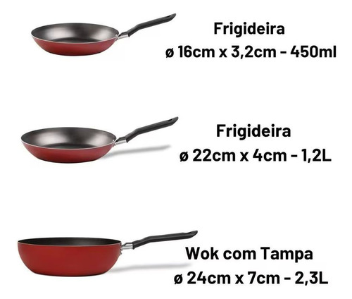 Panela Frigideira Brinox Fun Antiaderente 22cm 1,2l