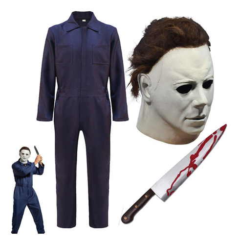 Disfraz De Michael Myers Para Halloween Con Máscara Y Cuchil