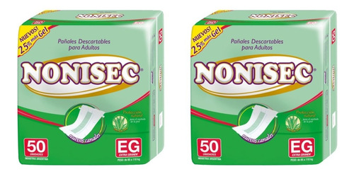 Pañales Rectos Nonisec Para Adultos Extra Grande Xg X100 Uni