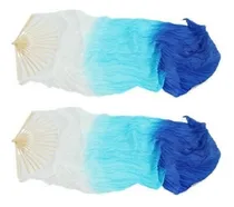 Comprar Abanico Genérica Abanico de baile, Belly dance fan veil, Abanico, Abanico de danza árabe azul cielo con diseño de 1.8m