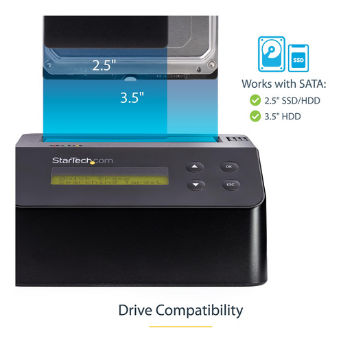 Startech.com Borrador De Disco Duro Ssd/hdd De Un Solo