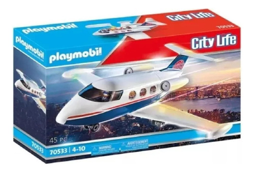 Imagen 1 de 5 de Playmobil City Life 70533 Jet Privado Original Playking