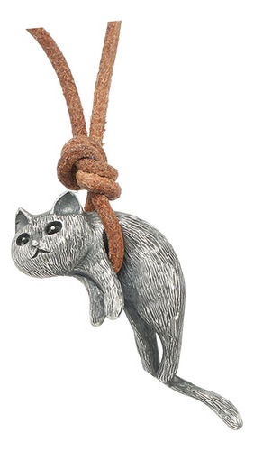 Collar Con Colgante De Gato, Amuletos Decorativos A La Moda