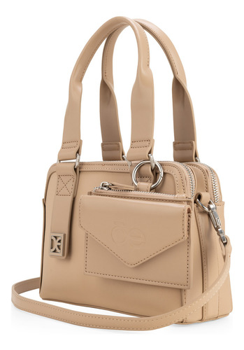 Bolsa Satchel Cloe Imery Chico Beige Chico
