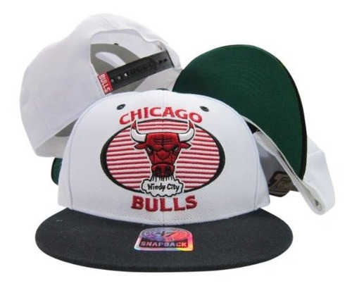 Gorra De Béisbol Hombre - Chicago Bulls Blanco-negro Tono Pl