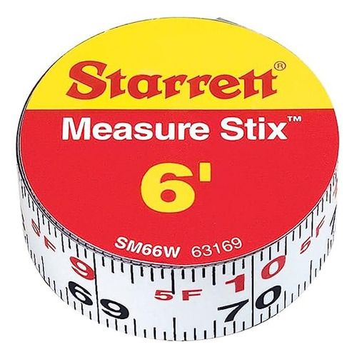 Measure Stix Sm66w Cinta Metrica Con Adhesivo Graduacion Ing