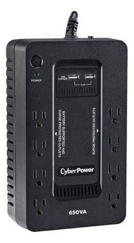 Ups Cyberpower De 650va/360w, Standby, 8 Contactos Negro