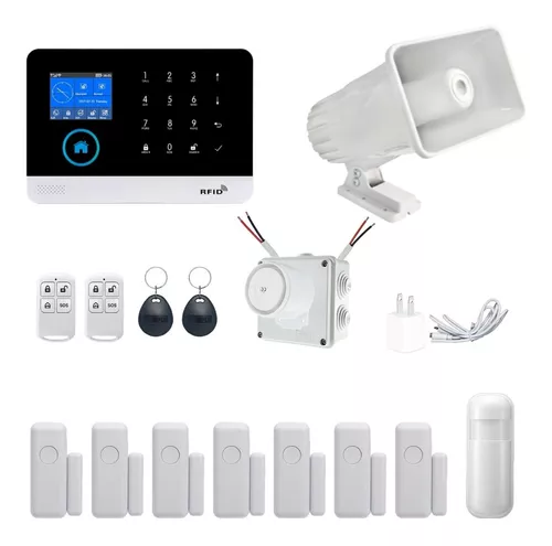 Kit Alarma Casa Comercio Wifi Gsm 8 Sensores App Tuya Smart