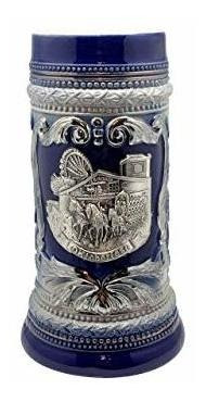 Taza De Cerveza Oktoberfest Azul Cobalto De 6 Litros Con Med