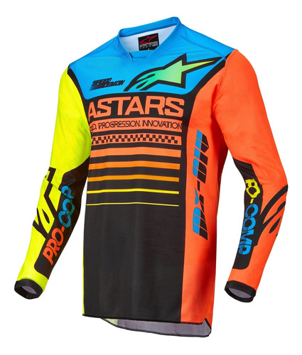 Jersey Para Motocross Racer Compass Ngo/ama Fluo/coral