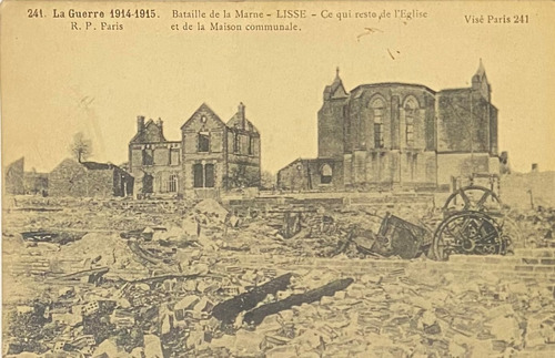 Antigua Postal, Escenas De Guerra Marne Francia,  P02/ 88