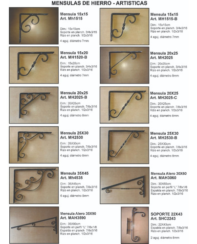 Imagen 6 de 6 de Ménsula Soporte Mesada Estante Hierro Reforzada 25x40cm