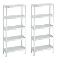 Comprar Kit 2 Estantes Modulares Brancas Com 5 Prateleira 