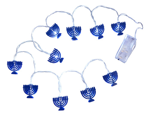 Candelabro Led Con 9 Velas Led De Hanukkah Con Forma De X Ni