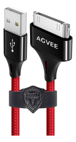 Agvee Paquete De 2 Cables De Carga Para iPhone 4s Antiguos,