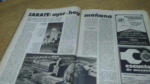 Revista Autoclub Aca N° 74 Zarate Ayer  Hoy Mañana Año 1974