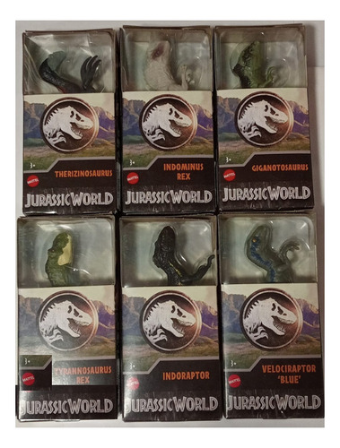 Jurassic World Pack 6 Dinos Trex, Indominus, Indoraptor, Etc