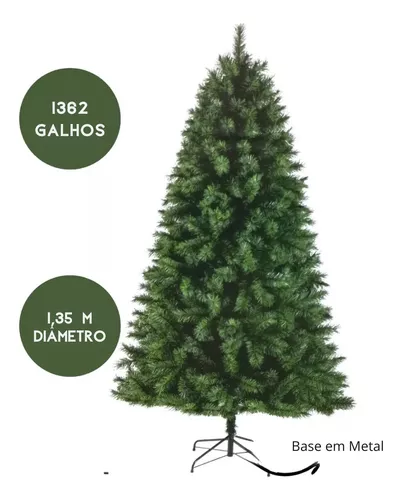 Árvore De Natal Grande Artificial 1,8 Cm De Altura Cheia