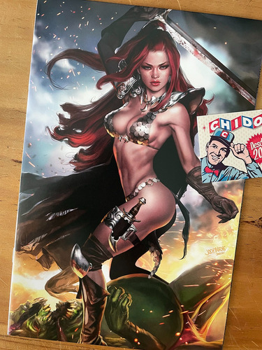 Comic - Invincible Red Sonja #7 Josh Burns Sexy Variant