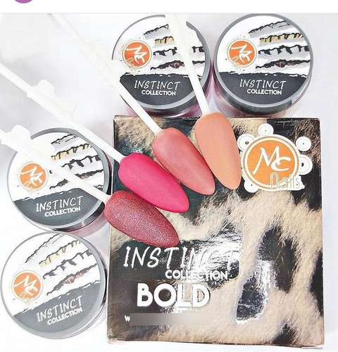 Colección De 4 Polímeros Mc Nails Instinct Bold De 7g  