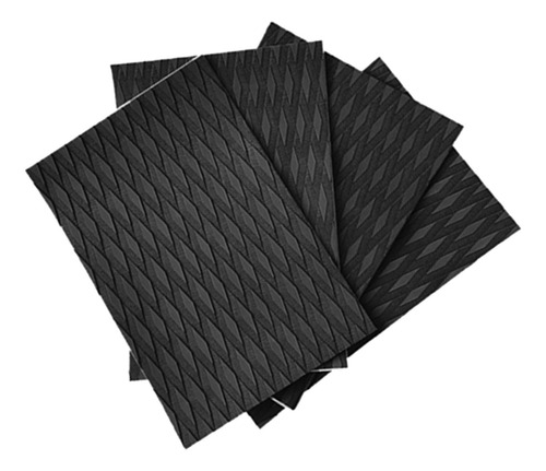 4x Deck Grip Mat Tabla De Surf Almohadillas De Negro
