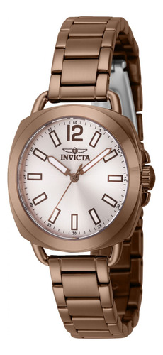 Reloj Invicta Wildflower 46348 Para Mujer, Color Marrón