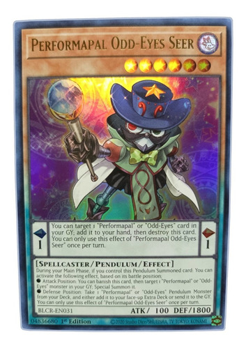 Yugi-oh! Performapal Odd-eyes Seer Blcr-en031 Ultra