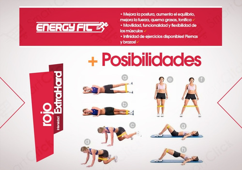 Imagen 4 de 10 de Banda Elastica Circular Xtra Hard Ejercicio Gimnasia Fitness