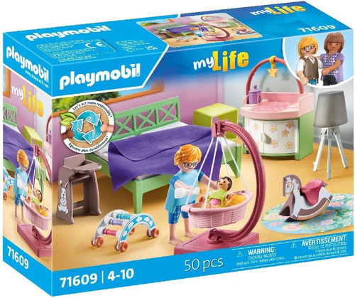 Playmobil My Life Dormitorio Con Bebé 2 Figuras +50pcs 71609 Dormitorio Con Bebé