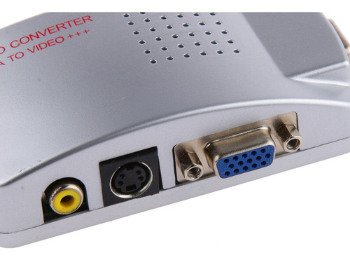 H Vga A Tv Av Compuesto Convertidor S-video Caja Para