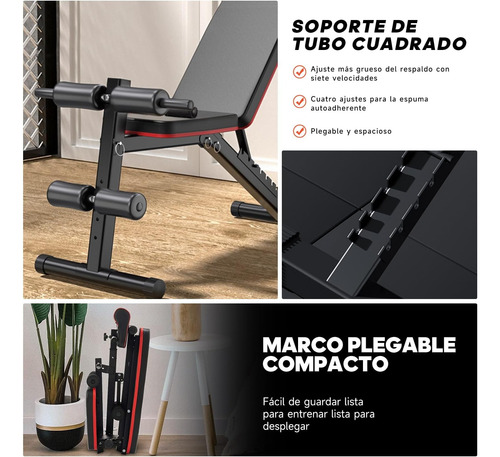 Banco De Ejercicio Multifuncional + Ligas De Resistencia