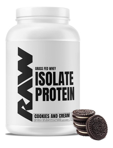 Isolate Protein Raw Nutrition Sabor Cookies and Cream 25 Servicios en Polvo 963 g