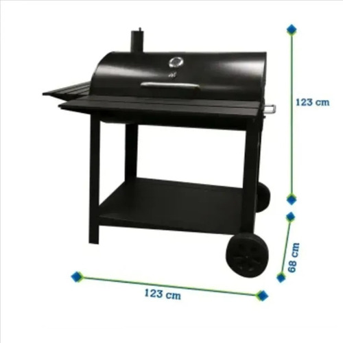 Asador De Carbón Tipo Barril Construcción De Acero Grande1