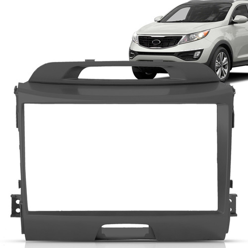 Moldura Dvd 2 Din Sportage 10 2011 2012 2013 2014 2015 Preto