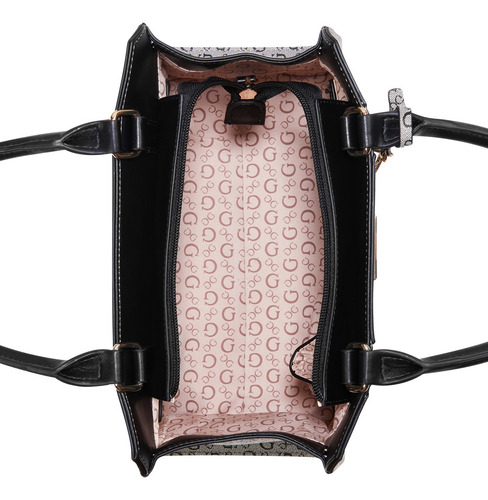 Bolsa Guess Factory Sg959806-bla Acabado de los herrajes Níquel Color Negro Correa de hombro Negro Diseño de la tela Lisa