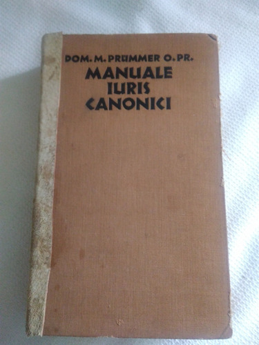 Manuale Iuris Canonici In Usum Scholarum1927-leia Descrição