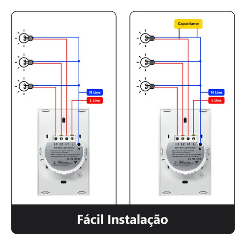 Interruptor Inteligente Smart 1 Tecla Touch Wifi Tuya Branco