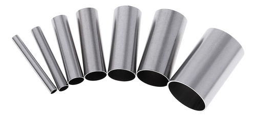 * 7 Unids Acero Inoxidable Forma Redonda Moldes Cilíndricos