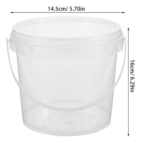 Cubo De Almacenamiento Portátil Transparente De 2 Piezas Con