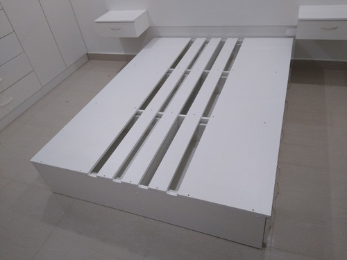 Cama En Melamina Hm. De 2 Plz. Y 6 Cajones Con Cabecera.