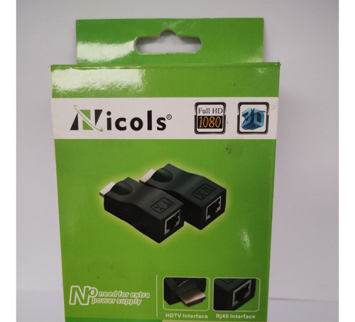 Hdtv Extender Por Cable 5e/6 Cable. Hdmi Extender Rj45. 