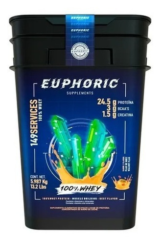 Euphoric 100% Whey Protein 5.98 Kg 149 Serv Todos Los Sabore