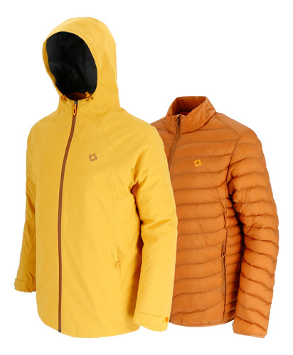 Chaqueta 3 En 1 Skada Hombre Amarillo Doite