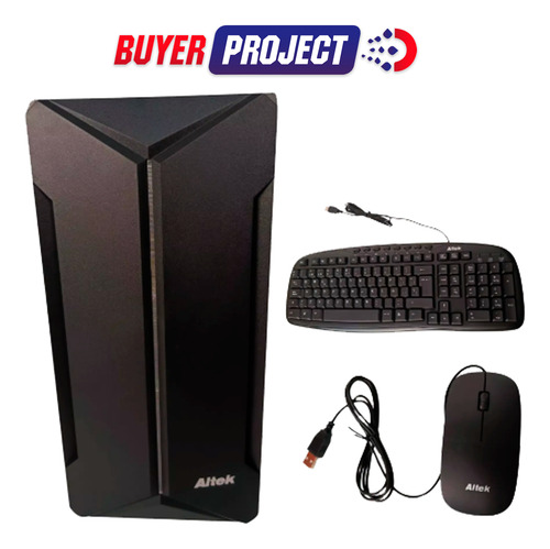 Combo Case Altek Atx Teclado + Mouse + Parlantes + Fuente
