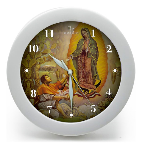 Reloj De Pared Bd Virgen De Guadalupe Juan Diego 