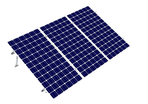 Imagen 1 de 7 de Kit Bases Para 3 Paneles Solares 60 Y 72 De 15 A 30 Grados
