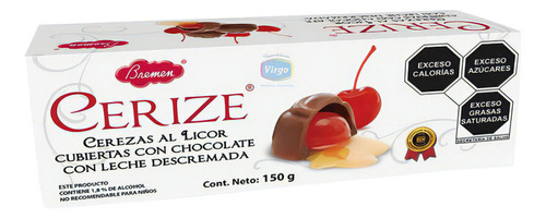 Bremen Cerize Cerezas Al Licor Cubierta Chocolate 150g
