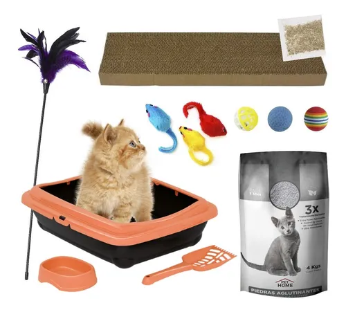 Litera Bandeja Sanitaria Gatos Piedritas Juguetes Catnip Env o