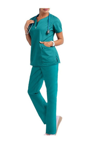 Bata Elástica De Enfermera Cirujana Conjunto Uniforme Médico