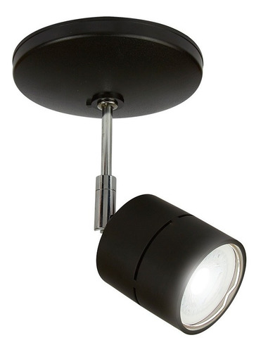 Imagen 4 de 6 de Spot Negro Sobreponer + Bombillo Gu10 Luz Cálida Dimerizable